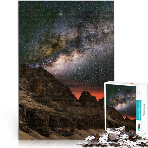 1000-Teile-Puzzle für Erwachsene Milchstraße in den Bergen Aus Karton,ab 14 Jahren Entspannende Spiele Geburtstagsgeschenk。Größe:26x38cm/10.2x14.9Zoll 1000-Teile-Puzzle für Erwachsene Milchstraße in den Bergen Aus Karton,ab 14 Jahren Entspannende Spiele Geburtstagsgeschenk。Größe:26x38cm/10.2x14.9Zoll von LKSDCBOT
