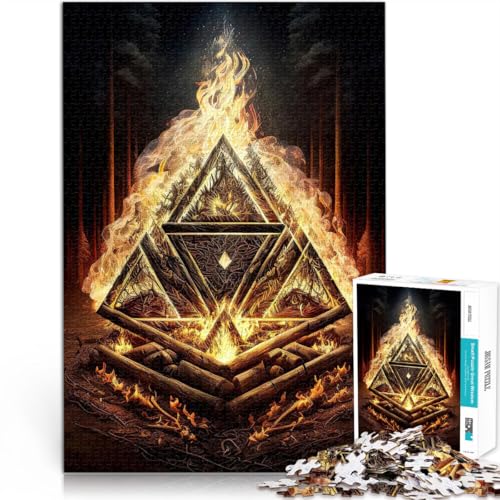 1000-Teile-Puzzle für Erwachsene Mystisches Feuer Aus Holz,ab 14 Jahren Heimdekorationsspiel Geschenkideen。Größe:50x75cm/19.6x29.5Zoll 1000-Teile-Puzzle für Erwachsene Mystisches Feuer Aus Holz,ab 14 Jahren Heimdekorationsspiel Geschenkideen。Größe:50x75cm/19.6x29.5Zoll von LKSDCBOT