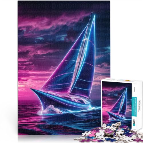 1000-Teile-Puzzle für Erwachsene Neon-Segelboot Aus Karton,Geeignet für Personen ab 14 Jahren Startseite Lernspiele DIY Spielzeug Geschenkideen。Größe:26x38cm/10.2x14.9Zoll 1000-Teile-Puzzle für Erwachsene Neon-Segelboot Aus Karton,Geeignet für Personen ab 14 Jahren Startseite Lernspiele DIY Spielzeug Geschenkideen。Größe:26x38cm/10.2x14.9Zoll von LKSDCBOT