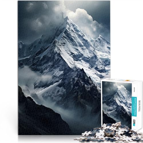 1000-Teile-Puzzle für Erwachsene Poster Berge Aus Holz，Geeignet für Personen ab 14 Jahren Schwierig und herausfordernd EIN Kunstwerk。Größe：50x75cm/19.6x29.5Zoll von LKSDCBOT
