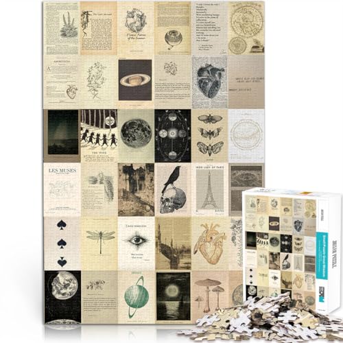 1000-Teile-Puzzle für Erwachsene Retro-Kunst-Mosaik-Poster Aus Karton,ab 14 Jahren Anti-Stress-Lernspielzeug Schwierige Harte Geschenke für Frauen Männer。Größe:38x52cm/14.9x20.4Zoll 1000-Teile-Puzzle für Erwachsene Retro-Kunst-Mosaik-Poster Aus Karton,ab 14 Jahren Anti-Stress-Lernspielzeug Schwierige Harte Geschenke für Frauen Männer。Größe:38x52cm/14.9x20.4Zoll von LKSDCBOT