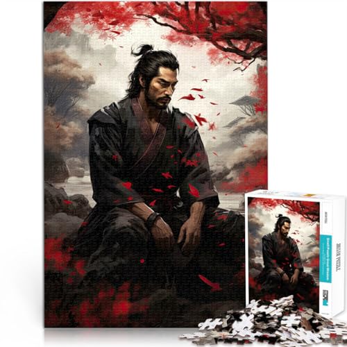1000-Teile-Puzzle für Erwachsene Samurai-Kunst Aus Holz，ab 14 Jahren Verbessern Sie Ihr Gedächtnis Tolle Geschenke und Spielzeuge。Größe：50x75cm/19.6x29.5Zoll von LKSDCBOT
