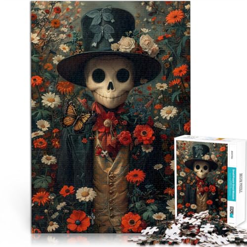 1000-Teile-Puzzle für Erwachsene Skelettmann in Rosen Aus Karton,ab 14 Jahren Lernspiel für Familien Spiele Spielzeug Geschenk。Größe:38x52cm/14.9x20.4Zoll 1000-Teile-Puzzle für Erwachsene Skelettmann in Rosen Aus Karton,ab 14 Jahren Lernspiel für Familien Spiele Spielzeug Geschenk。Größe:38x52cm/14.9x20.4Zoll von LKSDCBOT
