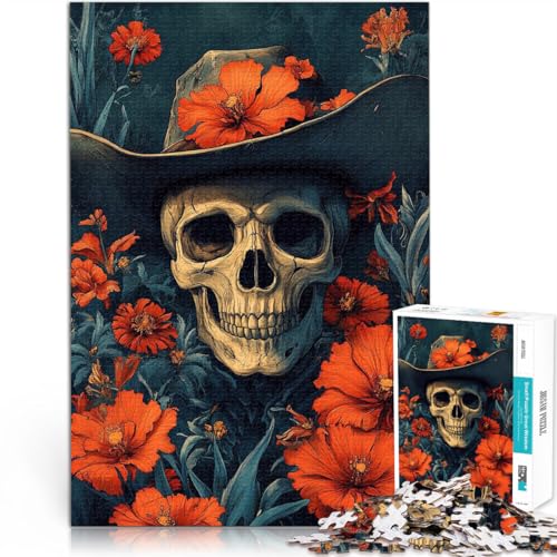 1000-Teile-Puzzle für Erwachsene Totenkopf in Blumen Aus Karton,ab 14 Jahren Stressabbau-Spielzeug Schenkung von Kunstwerken。Größe:26x38cm/10.2x14.9Zoll 1000-Teile-Puzzle für Erwachsene Totenkopf in Blumen Aus Karton,ab 14 Jahren Stressabbau-Spielzeug Schenkung von Kunstwerken。Größe:26x38cm/10.2x14.9Zoll von LKSDCBOT