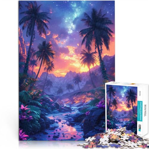 1000-Teile-Puzzle für Erwachsene Tropischer Synthwave-Sonnenuntergang Aus Holz,Geeignet für Kinder ab 14 Jahren Puzzle für Lernspiel zum Geburtstag und Weihnachten。Größe:50x75cm/19.6x29.5Zoll 1000-Teile-Puzzle für Erwachsene Tropischer Synthwave-Sonnenuntergang Aus Holz,Geeignet für Kinder ab 14 Jahren Puzzle für Lernspiel zum Geburtstag und Weihnachten。Größe:50x75cm/19.6x29.5Zoll von LKSDCBOT
