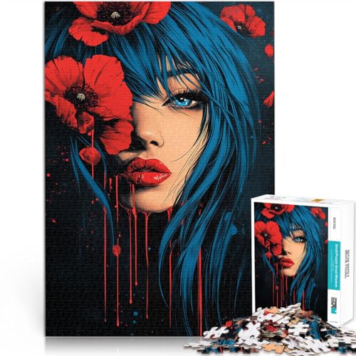 1000-Teile-Puzzle für Erwachsene und Jugendliche Mädchen und Mohnblumen Aus Holz,für und ab 14 Jahren Quizspiel Geschenkideen。Größe:50x75cm/19.6x29.5Zoll 1000-Teile-Puzzle für Erwachsene und Jugendliche Mädchen und Mohnblumen Aus Holz,für und ab 14 Jahren Quizspiel Geschenkideen。Größe:50x75cm/19.6x29.5Zoll von LKSDCBOT