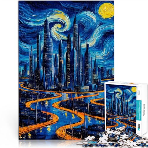 1000-Teile-Puzzle für Erwachsene und Jugendliche Stadt der Nachtsterne Aus Karton,ab 14 Jahren Intellektuelles Spiel Als Geschenk für die ganze Familie und Freunde。Größe:38x52cm/14.9x20.4Zoll 1000-Teile-Puzzle für Erwachsene und Jugendliche Stadt der Nachtsterne Aus Karton,ab 14 Jahren Intellektuelles Spiel Als Geschenk für die ganze Familie und Freunde。Größe:38x52cm/14.9x20.4Zoll von LKSDCBOT