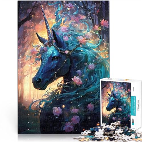 1000-Teile-Puzzle für Teenager Einhorn und Zauberwald Aus Holz，Geeignet für Personen ab 14 Jahren Anti-Stress-Familienspiel schwierige Herausforderung Geburtstags- und einzigartige Geschenke。 von LKSDCBOT