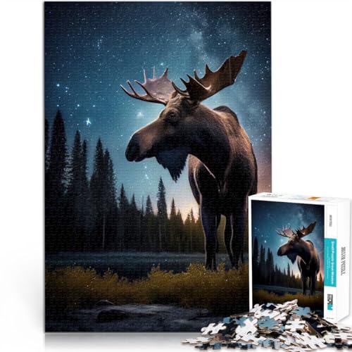 1000-Teile-Puzzle für Teenager Elche unter der Milchstraße Aus Karton,ab 14 Jahren Zusammenbau des Modells Geschenk - Herausforderndes Spiel。Größe:38x52cm/14.9x20.4Zoll 1000-Teile-Puzzle für Teenager Elche unter der Milchstraße Aus Karton,ab 14 Jahren Zusammenbau des Modells Geschenk - Herausforderndes Spiel。Größe:38x52cm/14.9x20.4Zoll von LKSDCBOT