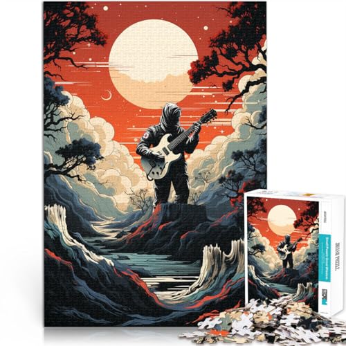 1000-Teile-Puzzle für Teenager Gitarre Spielen in den Bergen Aus Karton,Geeignet für Kinder ab 14 Jahren Puzzle für tolles Größe:26x38cm/10.2x14.9Zoll 1000-Teile-Puzzle für Teenager Gitarre Spielen in den Bergen Aus Karton,Geeignet für Kinder ab 14 Jahren Puzzle für tolles Größe:26x38cm/10.2x14.9Zoll von LKSDCBOT