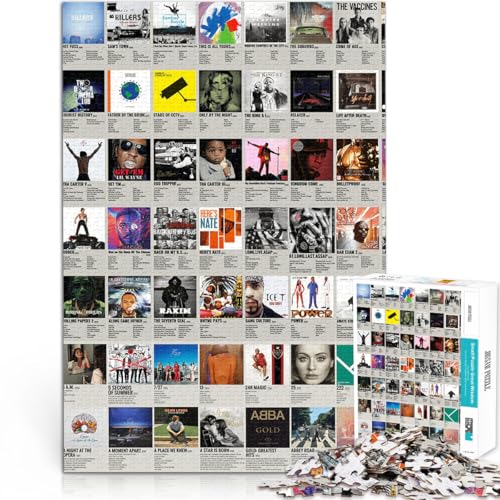 1000-Teile-Puzzle für Teenager Retro-Poster-Spleißkunst - 副本 Aus Holz，Geeignet für Kinder ab 14 Jahren Intellektuelles Spiel Geschenk - Herausforderndes Spiel。Größe：50x75cm/19.6x29.5Zoll von LKSDCBOT