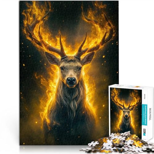 1000-Teile-Puzzles für Erwachsene Feuriger Alpha-Hirsch Aus Holz,für 14+ DIY-Lernspiele Wanddekoration Einzigartige Geschenke zum Geburtstag und zu Weihnachten。Größe:50x75cm/19.6x29.5Zoll 1000-Teile-Puzzles für Erwachsene Feuriger Alpha-Hirsch Aus Holz,für 14+ DIY-Lernspiele Wanddekoration Einzigartige Geschenke zum Geburtstag und zu Weihnachten。Größe:50x75cm/19.6x29.5Zoll von LKSDCBOT