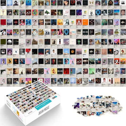 1000 Teile Puzzles für Erwachsene Puzzles Geschenke Retro-Kunst-Mosaik-Poster Aus Holz，Geeignet für Personen ab 14 Jahren Für Paare geeignet Geschenke zum 。 von LKSDCBOT