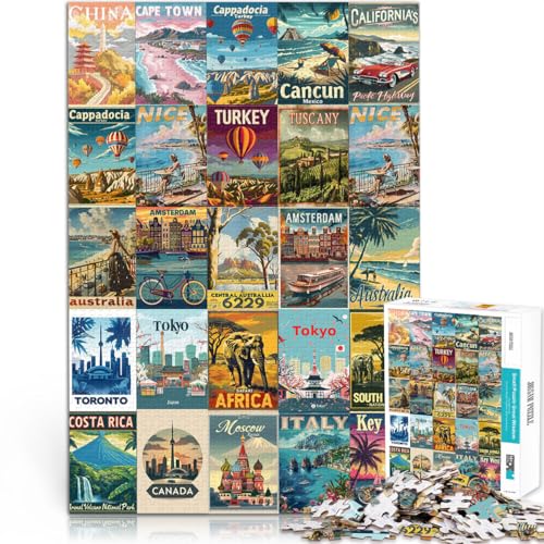 1000-Teile-Puzzles für Erwachsene Retro-Plakat-Spleißkunst Aus Karton,für und ab 14 Jahren Denksportaufgabe-Spiel Geeignet 。Größe:26x38cm/10.2x14.9Zoll 1000-Teile-Puzzles für Erwachsene Retro-Plakat-Spleißkunst Aus Karton,für und ab 14 Jahren Denksportaufgabe-Spiel Geeignet 。Größe:26x38cm/10.2x14.9Zoll von LKSDCBOT