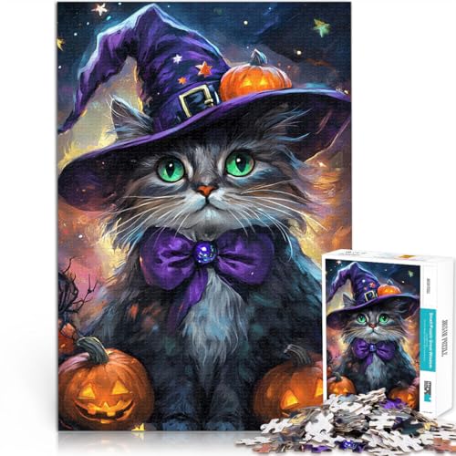 1000 Teile für Geschenke für Erwachsene Halloween Hexenkatze Aus Karton,für 14+ Lustige Spiele Geschenkideen。Größe:26x38cm/10.2x14.9Zoll 1000 Teile für Geschenke für Erwachsene Halloween Hexenkatze Aus Karton,für 14+ Lustige Spiele Geschenkideen。Größe:26x38cm/10.2x14.9Zoll von LKSDCBOT