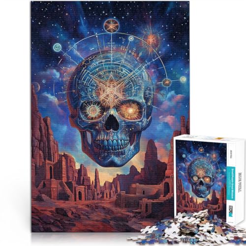 1000-teilige Puzzles für Erwachsene Farbiger Totenkopf Aus Holz,für und ab 14 Jahren Heimdekorationsspiel Kunstwerk Geschenk。Größe:50x75cm/19.6x29.5Zoll 1000-teilige Puzzles für Erwachsene Farbiger Totenkopf Aus Holz,für und ab 14 Jahren Heimdekorationsspiel Kunstwerk Geschenk。Größe:50x75cm/19.6x29.5Zoll von LKSDCBOT