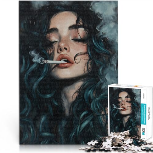 1000-teilige Puzzles für Erwachsene Frau rauchsüchtig Aus Karton,ab 14 Jahren Kunstdekoration für Zuhause Angebot als Geschenk für die ganze Familie。Größe:38x52cm/14.9x20.4Zoll 1000-teilige Puzzles für Erwachsene Frau rauchsüchtig Aus Karton,ab 14 Jahren Kunstdekoration für Zuhause Angebot als Geschenk für die ganze Familie。Größe:38x52cm/14.9x20.4Zoll von LKSDCBOT