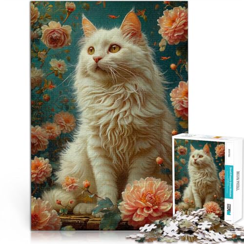 1000-teilige Puzzles für Erwachsene Katze und Blume Aus Holz,ab 14 Jahren Staycation: Zeit totschlagen Einzigartige Wohndekorationen und Geschenke。Größe:50x75cm/19.6x29.5Zoll 1000-teilige Puzzles für Erwachsene Katze und Blume Aus Holz,ab 14 Jahren Staycation: Zeit totschlagen Einzigartige Wohndekorationen und Geschenke。Größe:50x75cm/19.6x29.5Zoll von LKSDCBOT