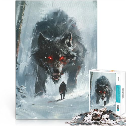 1000-teilige Puzzles für Erwachsene Wikinger Fenrir Wolf Aus Karton,Geeignet für Kinder ab 14 Jahren pädagogische Herausforderung Geburtstagsgeschenk。Größe:38x52cm/14.9x20.4Zoll 1000-teilige Puzzles für Erwachsene Wikinger Fenrir Wolf Aus Karton,Geeignet für Kinder ab 14 Jahren pädagogische Herausforderung Geburtstagsgeschenk。Größe:38x52cm/14.9x20.4Zoll von LKSDCBOT