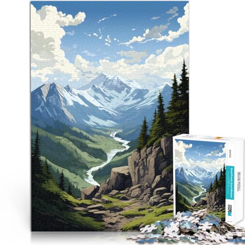 1000-teilige Puzzles für Erwachsene und Jugendliche Berge Kunst Aus Karton,ab 14 Jahren Wohnkunstdekor Geschenke zum 。Größe:26x38cm/10.2x14.9Zoll 1000-teilige Puzzles für Erwachsene und Jugendliche Berge Kunst Aus Karton,ab 14 Jahren Wohnkunstdekor Geschenke zum 。Größe:26x38cm/10.2x14.9Zoll von LKSDCBOT