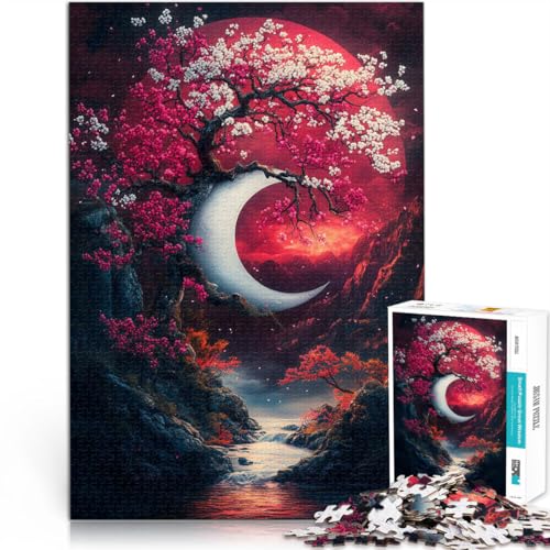 1000-teilige Puzzles für Erwachsene und Jugendliche Neumond und Kirschblüten Aus Holz,ab 14 Jahren Lernspiele Heimdekoration Spiele Spielzeug Geschenk。Größe:50x75cm/19.6x29.5Zoll 1000-teilige Puzzles für Erwachsene und Jugendliche Neumond und Kirschblüten Aus Holz,ab 14 Jahren Lernspiele Heimdekoration Spiele Spielzeug Geschenk。Größe:50x75cm/19.6x29.5Zoll von LKSDCBOT