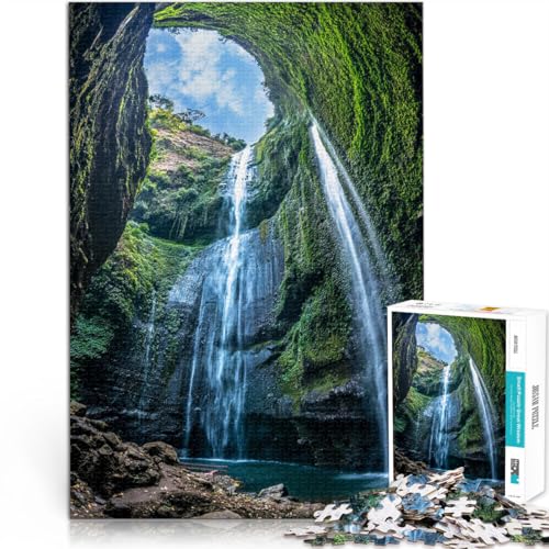 1000-teilige Puzzles für Erwachsene und Jugendliche Wasserfall Aus Karton，für Kinder ab 14 Jahren Herausforderndes Spiel Tolles Geschenk zum Spielen。Größe：26x38cm/10.2x14.9Zoll von LKSDCBOT