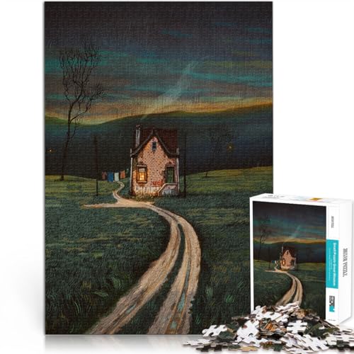 1000-teiliges Puzzle für Erwachsene Einsames Haus Aus Karton,ab 14 Jahren Wohndeko Geburtstagsgeschenk。Größe:38x52cm/14.9x20.4Zoll 1000-teiliges Puzzle für Erwachsene Einsames Haus Aus Karton,ab 14 Jahren Wohndeko Geburtstagsgeschenk。Größe:38x52cm/14.9x20.4Zoll von LKSDCBOT