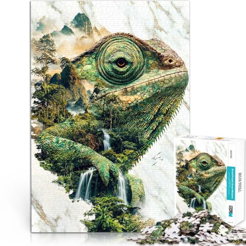 1000-teiliges Puzzle für Erwachsene Getarnte Neugier Aus Karton，für 14+ Lernspiele Heimdekoration Geschenkideen。Größe：26x38cm/10.2x14.9Zoll von LKSDCBOT