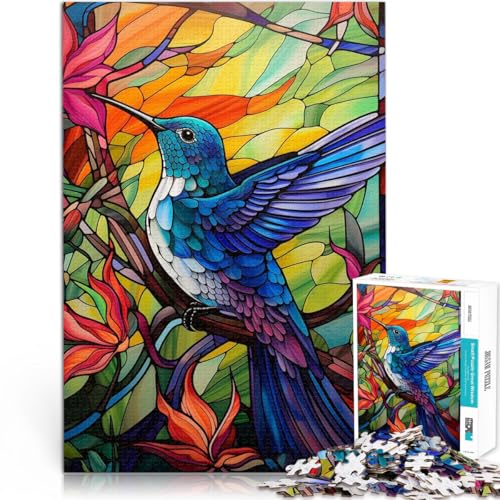 1000-teiliges Puzzle für Erwachsene Kolibri-Buntglas Aus Karton,ab 14 Jahren Lernspielzeug Spiele Spielzeug Geschenk。Größe:26x38cm/10.2x14.9Zoll 1000-teiliges Puzzle für Erwachsene Kolibri-Buntglas Aus Karton,ab 14 Jahren Lernspielzeug Spiele Spielzeug Geschenk。Größe:26x38cm/10.2x14.9Zoll von LKSDCBOT