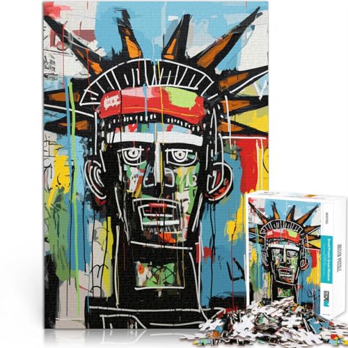 1000-teiliges Puzzle für Erwachsene Liberty Basquiat-Stil Aus Karton,ab 14 Jahren Intellektuelles Dekompressions-Lernspielzeug Angebot als Geschenk für die ganze Familie。Größe:38x52cm/14.9x20.4Zoll 1000-teiliges Puzzle für Erwachsene Liberty Basquiat-Stil Aus Karton,ab 14 Jahren Intellektuelles Dekompressions-Lernspielzeug Angebot als Geschenk für die ganze Familie。Größe:38x52cm/14.9x20.4Zoll von LKSDCBOT