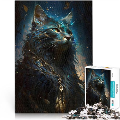 1000-teiliges Puzzle für Erwachsene Maine Coon Katze liebenswert Aus Karton，für 14+ Intellektuelles Spiel Gutes Geschenk。Größe：38x52cm/14.9x20.4Zoll von LKSDCBOT
