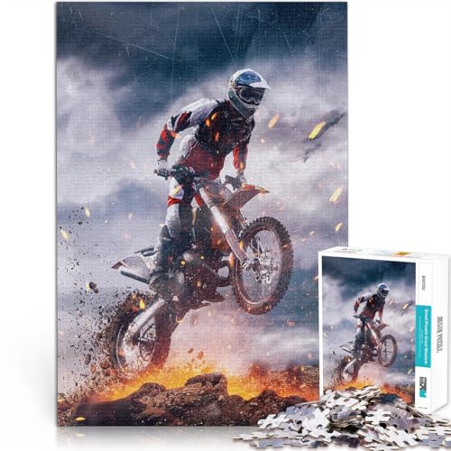 1000-teiliges Puzzle für Erwachsene Motocross-Fahrer in Aktion Aus Karton,Geeignet für Kinder ab 14 Jahren Lernspiel für Familien Spiele Spielzeug Geschenk。Größe:38x52cm/14.9x20.4Zoll 1000-teiliges Puzzle für Erwachsene Motocross-Fahrer in Aktion Aus Karton,Geeignet für Kinder ab 14 Jahren Lernspiel für Familien Spiele Spielzeug Geschenk。Größe:38x52cm/14.9x20.4Zoll von LKSDCBOT