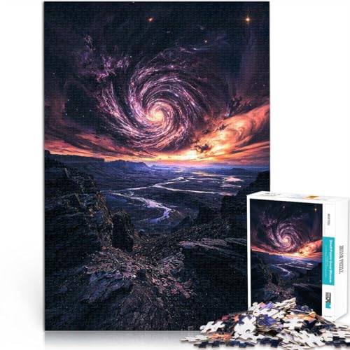 1000-teiliges Puzzle für Erwachsene Tanz der Sphären Aus Holz，ab 14 Jahren Jedes Stück ist EIN Unikat – Lustiges und herausforderndes Spiel für die ganze Familie 。Größe：50x75cm/19.6x29.5Zoll von LKSDCBOT