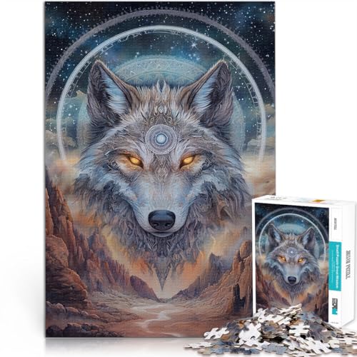 1000-teiliges Puzzle für Erwachsene Wolf Fantasy Aus Karton,ab 14 Jahren Lustige Spiele Spiele Spielzeug Geschenk。Größe:26x38cm/10.2x14.9Zoll 1000-teiliges Puzzle für Erwachsene Wolf Fantasy Aus Karton,ab 14 Jahren Lustige Spiele Spiele Spielzeug Geschenk。Größe:26x38cm/10.2x14.9Zoll von LKSDCBOT