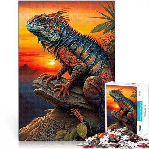 1000-teiliges Puzzle für Erwachsene und Jugendliche Leguan im Sonnenuntergang Aus Karton,für und ab 14 Jahren Spielzeug Lernspiele Antistress Verbesserung der Liebe zwischen Paaren。Größe:38x52cm 1000-teiliges Puzzle für Erwachsene und Jugendliche Leguan im Sonnenuntergang Aus Karton,für und ab 14 Jahren Spielzeug Lernspiele Antistress Verbesserung der Liebe zwischen Paaren。Größe:38x52cm von LKSDCBOT