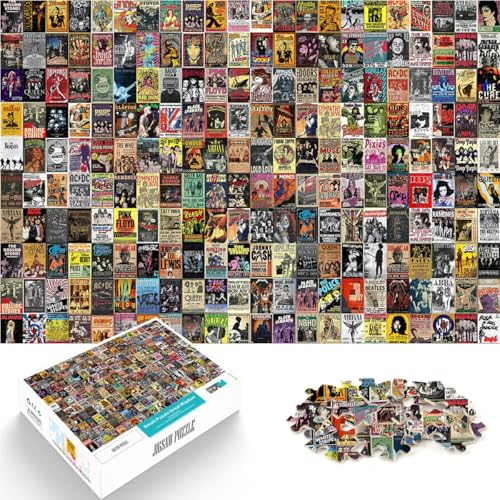 1000-teiliges Puzzle für Erwachsene und Jugendliche Retro-Collage Aus Holz,ab 14 Jahren Lernspiele Heimdekoration Tolles Geschenk。Größe:50x75cm/19.6x29.5Zoll 1000-teiliges Puzzle für Erwachsene und Jugendliche Retro-Collage Aus Holz,ab 14 Jahren Lernspiele Heimdekoration Tolles Geschenk。Größe:50x75cm/19.6x29.5Zoll von LKSDCBOT