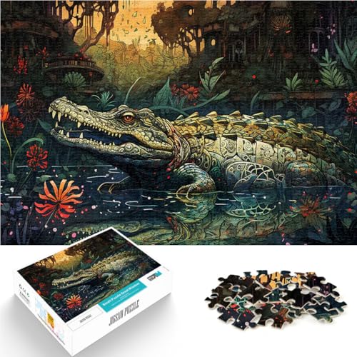 2000-Teile-Puzzle für Erwachsene Abstrakte Farbe Krokodil Aus Karton,ab 14 Jahren Spiel Wanddekoration Künstlersammlung, Bildende Kunst。Größe:70x100cm/27.5x39.3Zoll 2000-Teile-Puzzle für Erwachsene Abstrakte Farbe Krokodil Aus Karton,ab 14 Jahren Spiel Wanddekoration Künstlersammlung, Bildende Kunst。Größe:70x100cm/27.5x39.3Zoll von LKSDCBOT