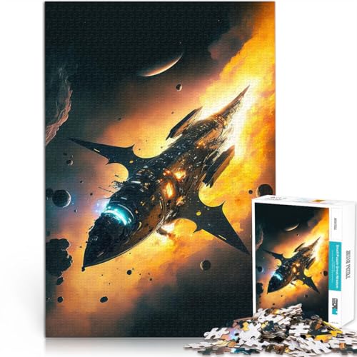 2000-Teile-Puzzle für Erwachsene Raumschiff~ Aus Karton，Geeignet für Kinder ab 14 Jahren Spielzeug Lernspiele Antistress Lernspiel zum Geburtstag und Weihnachten。Größe：70x100cm/27.5x39.3Zoll von LKSDCBOT