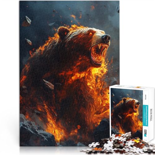 2000-Teile-Puzzle für Teenager König Bär Aus Karton，für 14+ Spielzeug-Wanddekoration Lustiges Geschenk。Größe：70x100cm/27.5x39.3Zoll von LKSDCBOT