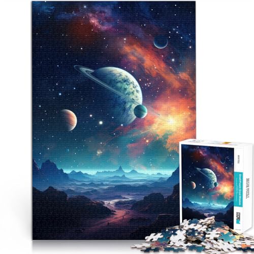 2000-Teile-Puzzles für Erwachsene Kosmos-Kunstwerk Aus Karton，Geeignet für Kinder ab 14 Jahren Lernspiel-Herausforderungsspielzeug Lernspiel zum Geburtstag und Weihnachten。Größe：70x100cm von LKSDCBOT