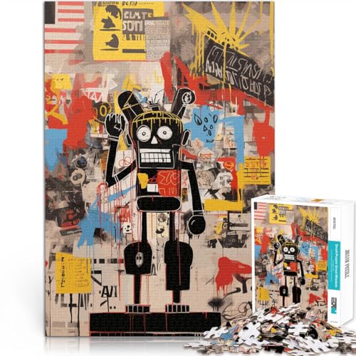 2000-Teile-Puzzles für Erwachsene Liberty Man Basquiat Stil Aus Karton，für Kinder ab 14 Jahren Schwierig zu vervollständigen, Aber lustig und humorvoll Kunstwerk Geschenk。Größe：70x100cm von LKSDCBOT