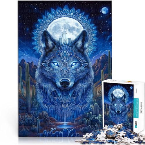 2000-teilige Puzzles für Erwachsene Wolf Fantasy Aus Karton，ab 14 Jahren Lernspiele Geschenk zum Geburtstag。Größe：70x100cm/27.5x39.3Zoll von LKSDCBOT