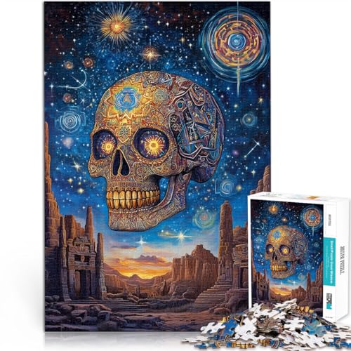 2000-teilige Puzzles für Erwachsene und Jugendliche Farbiger Totenkopf Aus Karton，Geeignet für Kinder ab 14 Jahren lustige Spiele für die ganze Familie Geschenk zum Geburtstag。Größe：70x100cm von LKSDCBOT