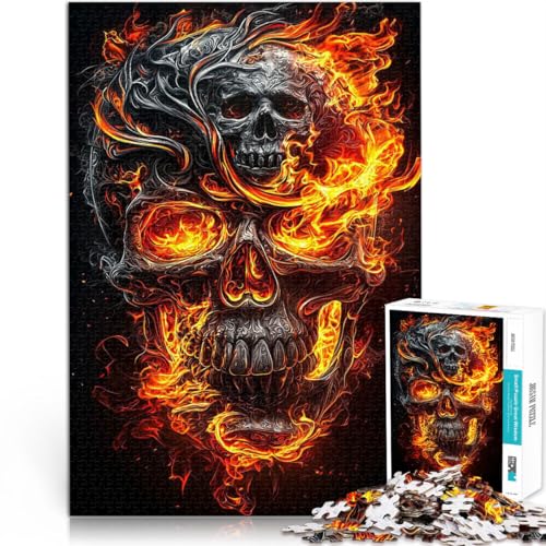 2000-teiliges Puzzle für Erwachsene und Jugendliche Flammenschädel Aus Karton,ab 14 Jahren Lernspielzeug zum Lernen Es eignet ganze Familie。Größe:70x100cm 2000-teiliges Puzzle für Erwachsene und Jugendliche Flammenschädel Aus Karton,ab 14 Jahren Lernspielzeug zum Lernen Es eignet ganze Familie。Größe:70x100cm von LKSDCBOT