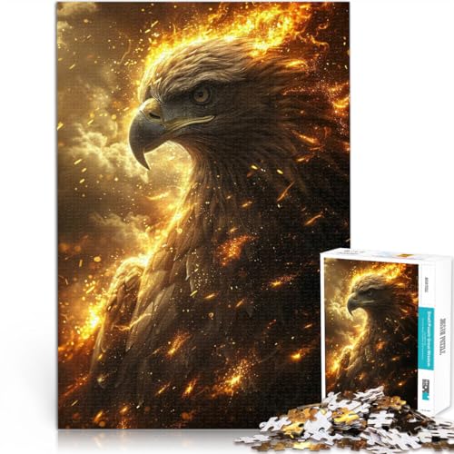Präzisionsgeschnittenes 1000-teiliges Puzzle Steinadler Aus Holz，für und ab 14 Jahren Spielzeug-Intellektuelles Spiel Geburtstagsgeschenke。Größe：50x75cm/19.6x29.5Zoll von LKSDCBOT