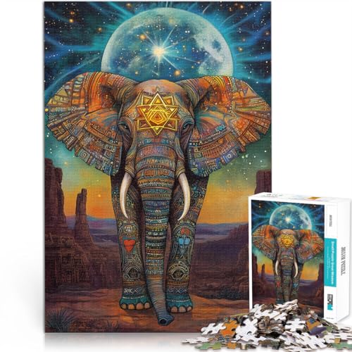 Puzzle 1000 Teile Erwachsene Elefantentotem Aus Karton,ab 14 Jahren Schwierig und herausfordernd EIN Kunstwerk。Größe:38x52cm/14.9x20.4Zoll Puzzle 1000 Teile Erwachsene Elefantentotem Aus Karton,ab 14 Jahren Schwierig und herausfordernd EIN Kunstwerk。Größe:38x52cm/14.9x20.4Zoll von LKSDCBOT