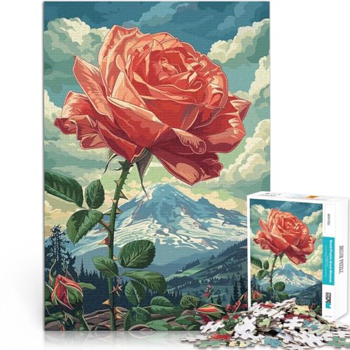 Puzzle 1000 Teile Erwachsene Rose und Berg Aus Karton,ab 14 Jahren Denksportaufgabe-Spiel Schenkung von Kunstwerken。Größe:26x38cm/10.2x14.9Zoll Puzzle 1000 Teile Erwachsene Rose und Berg Aus Karton,ab 14 Jahren Denksportaufgabe-Spiel Schenkung von Kunstwerken。Größe:26x38cm/10.2x14.9Zoll von LKSDCBOT