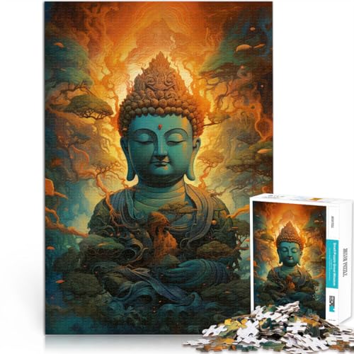 Puzzle 1000 Teile Erwachsene Siddhartha Gautama Kunstwerk Aus Holz，für Kinder ab 14 Jahren mit vollständig miteinander verbundenen Stücken beliebiger Form EIN Kunstwerk。Größe：50x75cm von LKSDCBOT