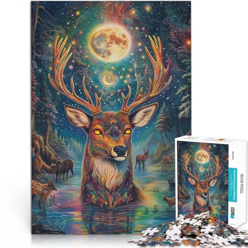 Puzzle 1000 Teile für Erwachsene Farbmalerei Hirsch Aus Karton,Geeignet für Kinder ab 14 Jahren Lernspiele, Heimdekorationsspiel. Geschenke für Freunde und Familie。Größe:38x52cm/14.9x20.4Zoll Puzzle 1000 Teile für Erwachsene Farbmalerei Hirsch Aus Karton,Geeignet für Kinder ab 14 Jahren Lernspiele, Heimdekorationsspiel. Geschenke für Freunde und Familie。Größe:38x52cm/14.9x20.4Zoll von LKSDCBOT