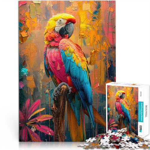 Puzzle 1000 Teile für Erwachsene Papagei Ölgemälde Aus Karton,ab 14 Jahren Perfekte Dekoration Wichtelgeschenke。Größe:26x38cm/10.2x14.9Zoll Puzzle 1000 Teile für Erwachsene Papagei Ölgemälde Aus Karton,ab 14 Jahren Perfekte Dekoration Wichtelgeschenke。Größe:26x38cm/10.2x14.9Zoll von LKSDCBOT